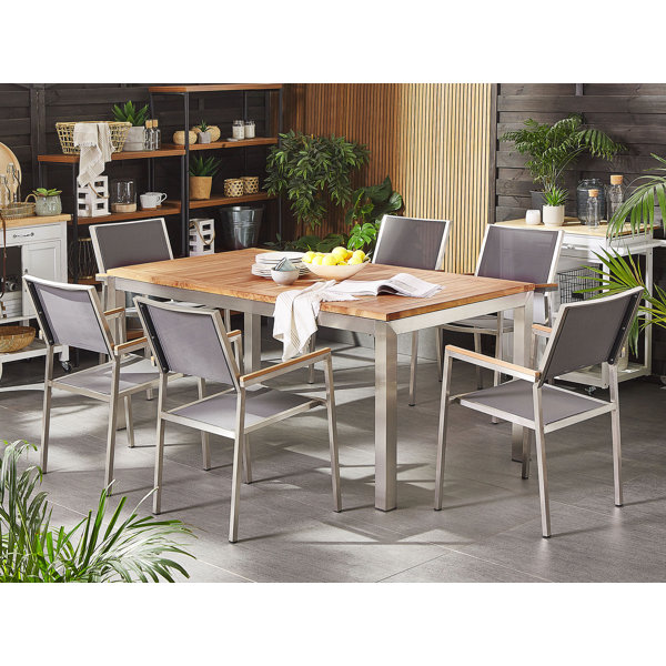 Stainless steel store outdoor dining table